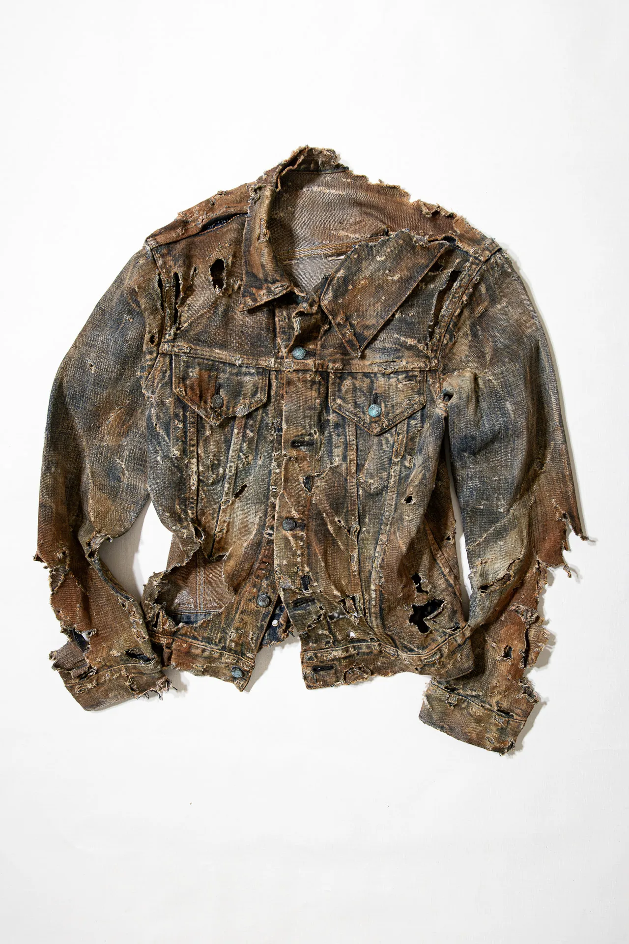 児島のデニム加工シェイヴのジャケット