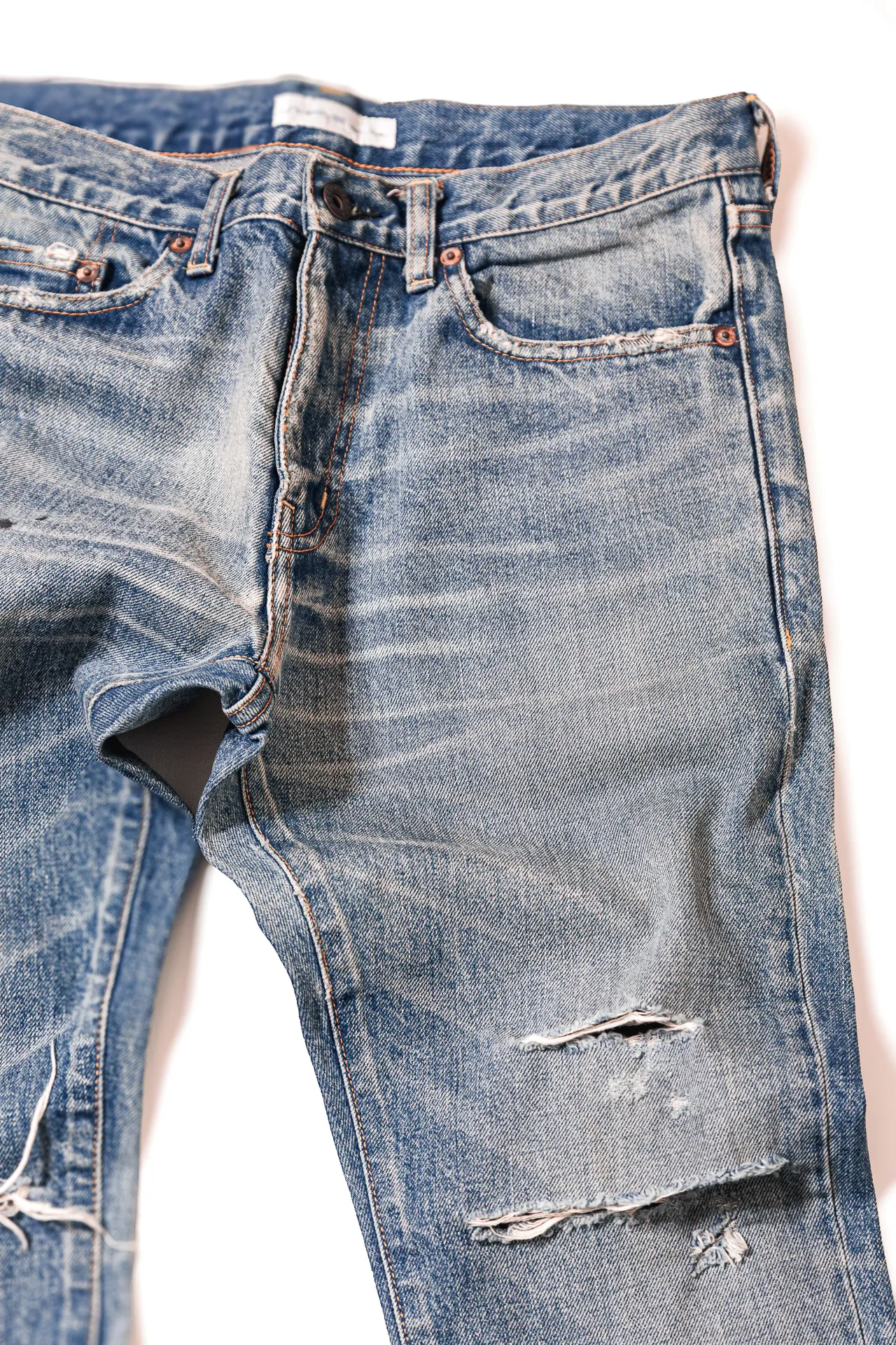 岡山のデニム加工会社 ダメージ加工　アップ